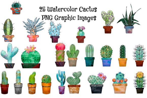 25 Watercolor Cactus Files: A Designer Review