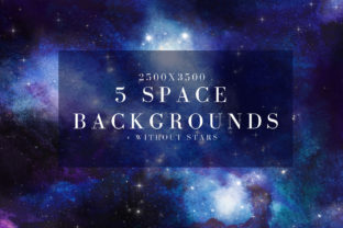 5 Handdrawn Watercolor Space Backgrounds Review