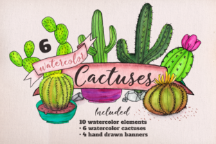 6 Watercolor Cactuses: Boho Illustrations Review