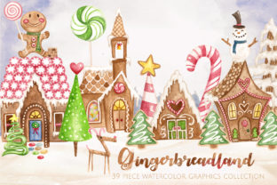 Gingerbread Land Watercolor Collection Illustrations