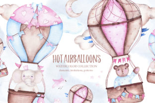 Hot Airballoons Watercolor Clipart Review