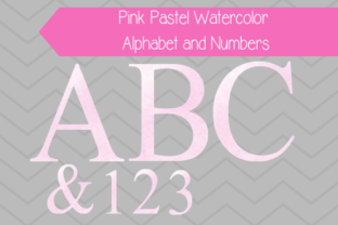 Pink Pastel Watercolor Alphabet Illustrations