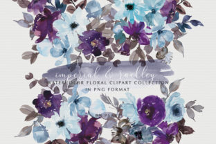 Purple Blue Watercolor Floral Set Review