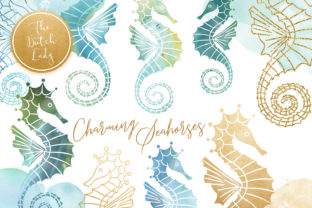 Seahorse Clipart Set: Watercolor Illustrations