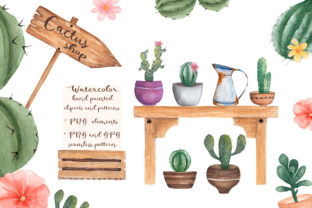 Watercolor Cactus Shop Illustrations Review