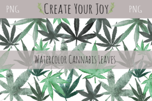 Watercolor Cannabis Leaves Illustrations Review
