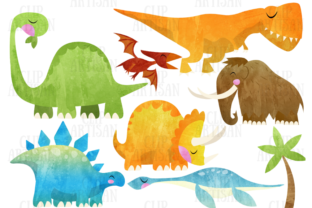 Watercolor Dinosaur Clipart Prehistoric1 Review