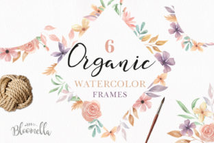 Watercolor Flower Frames & Illustrations
