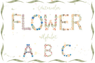 Watercolor Flowers Alphabet: A Designer's Review