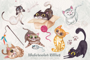 Watercolor Kitty Cats Clip Art Review