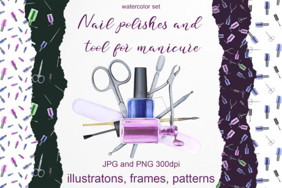 Watercolor Nail Polish Illustrations Review