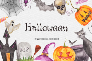Watercolor Pumpkin Clipart for Branding